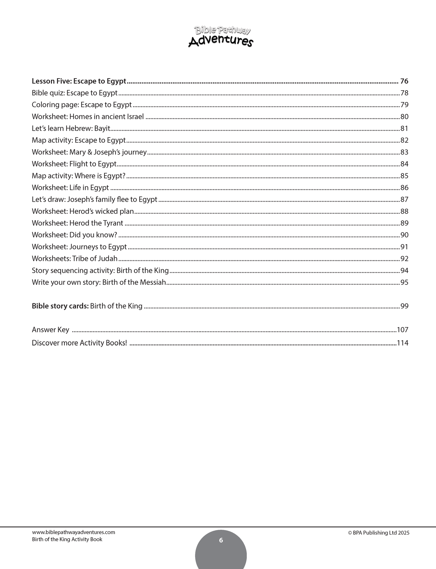 Birth of the King Activity Book