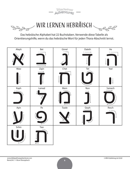 Bereschit / 1. Mose Übungsbuch