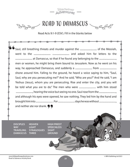 Road to Damascus Activity Book