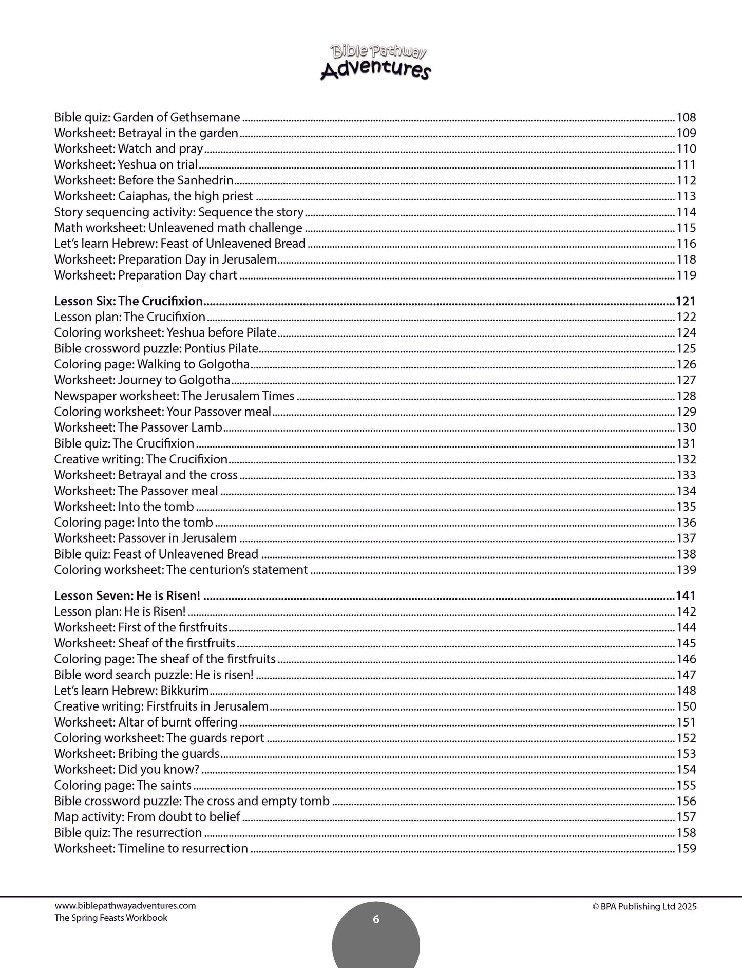 The Spring Feasts Workbook