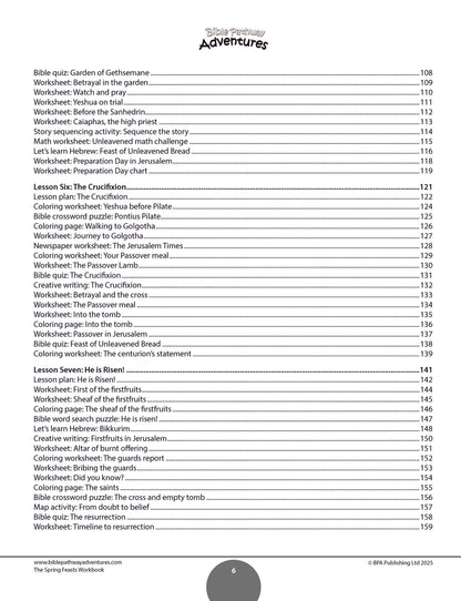 The Spring Feasts Workbook