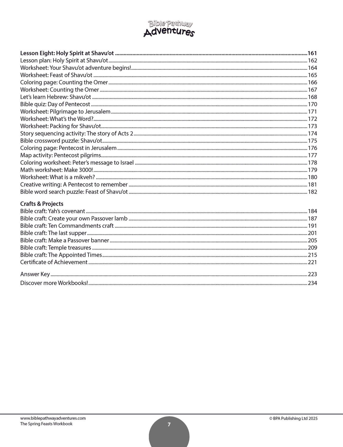 The Spring Feasts Workbook