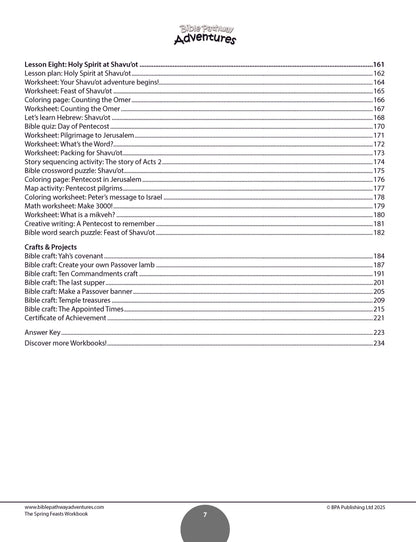 The Spring Feasts Workbook