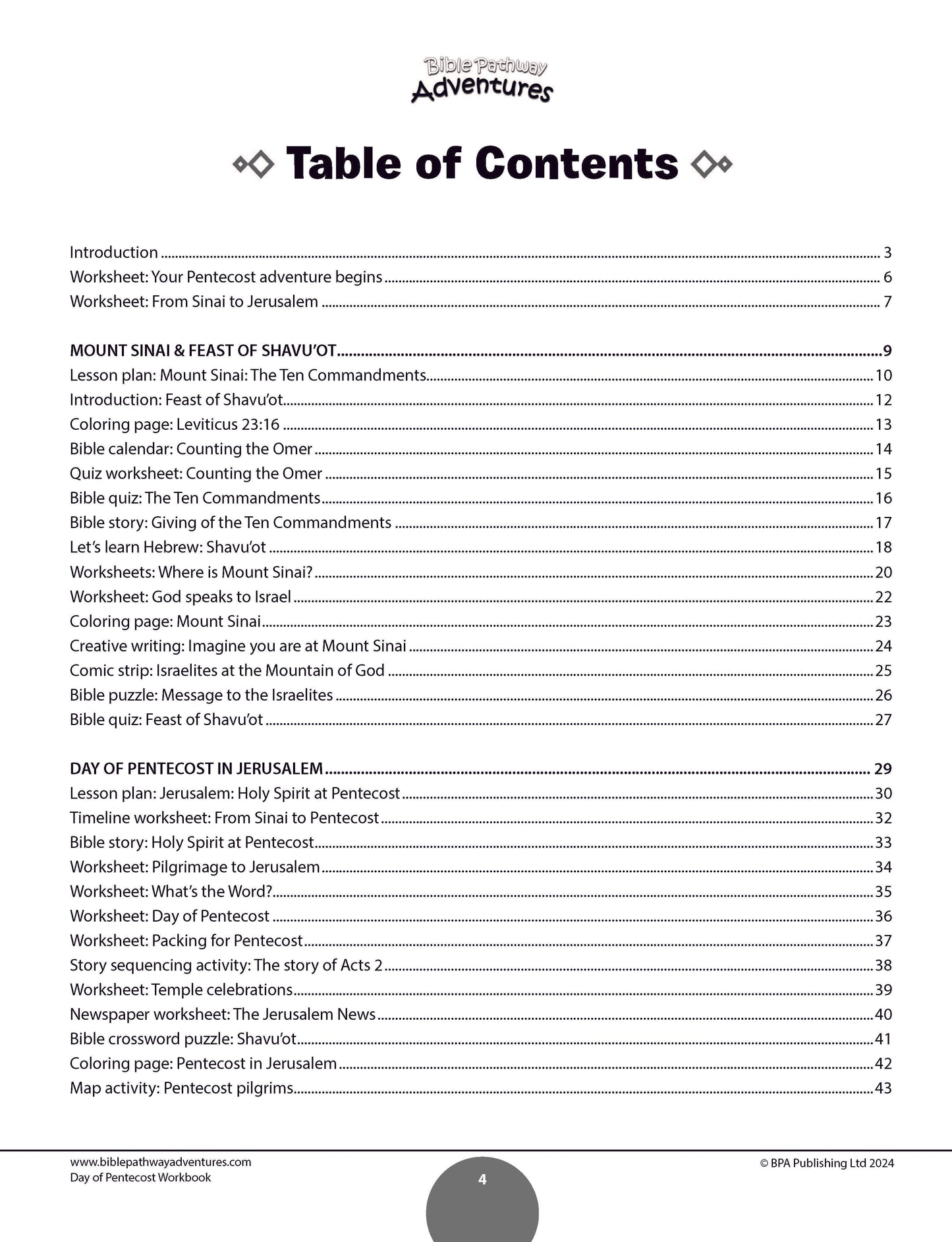 Day of Pentecost Workbook