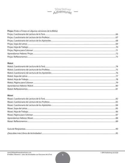 B’midbar / Números: Libro de actividades con porciones de la Torá (paperback)