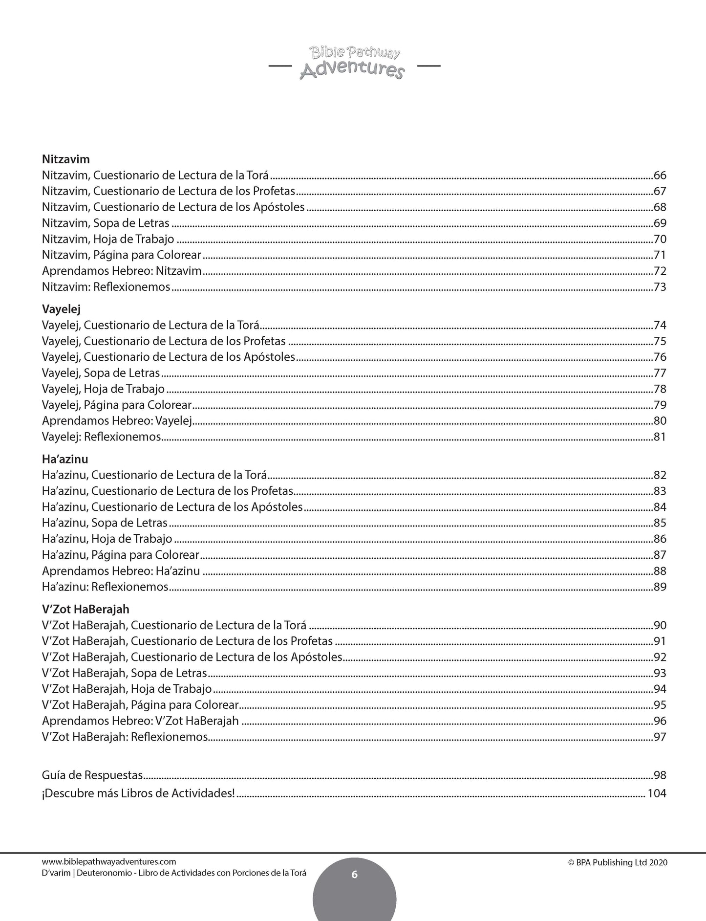 D’varim / Deuteronomio: Libro de actividades con porciones de la Torá (paperback)