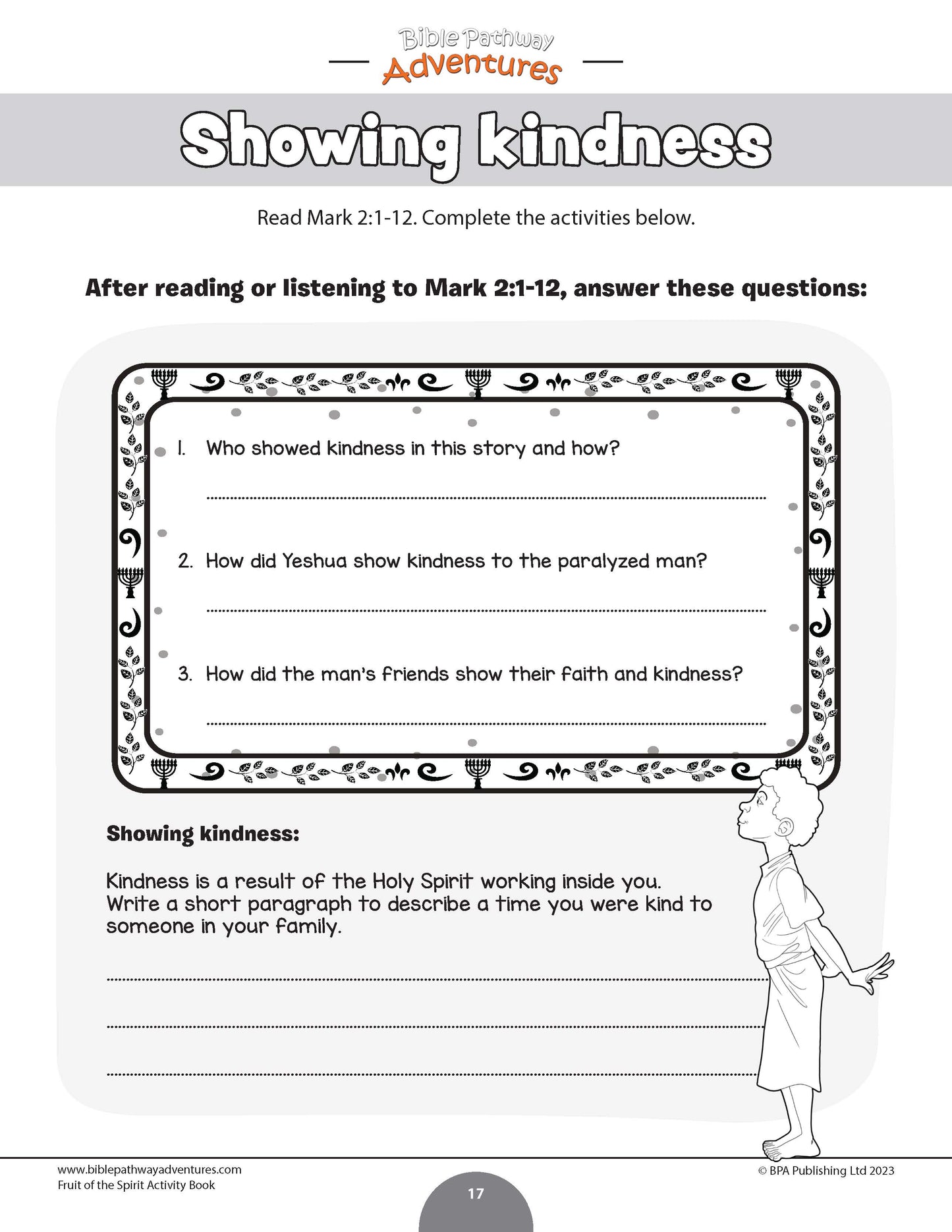 Kindness: Fruit of the Spirit Activity Book (PDF)