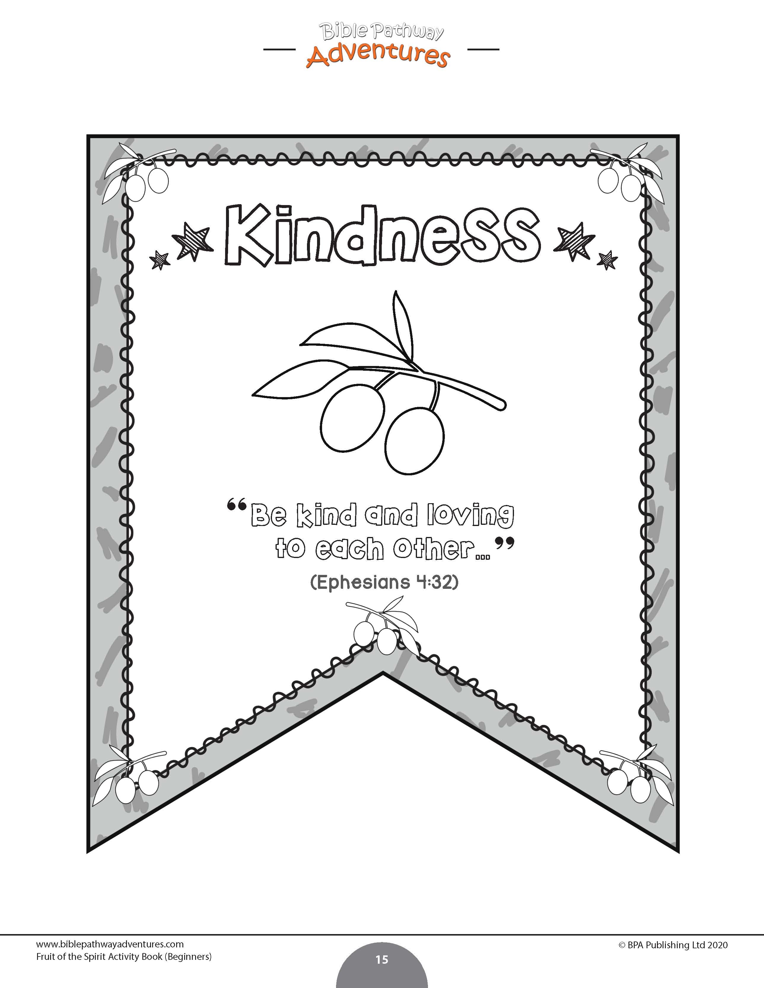 Kindness: Fruit of the Spirit Activity Book for Beginners – Bible ...