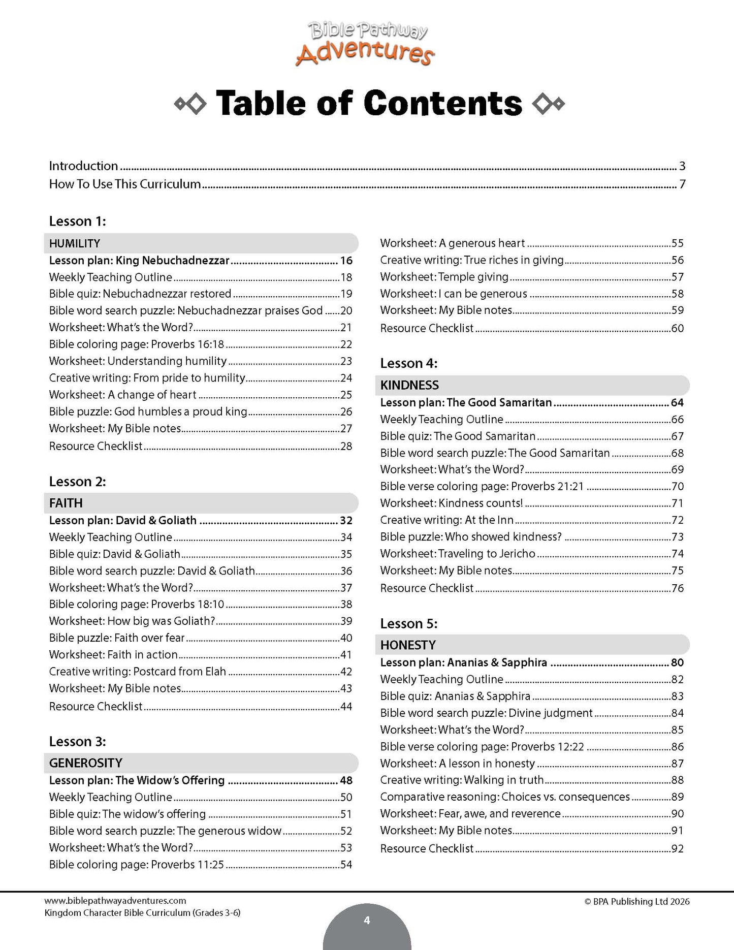 Kingdom Character Bible Curriculum for Grades 3-6