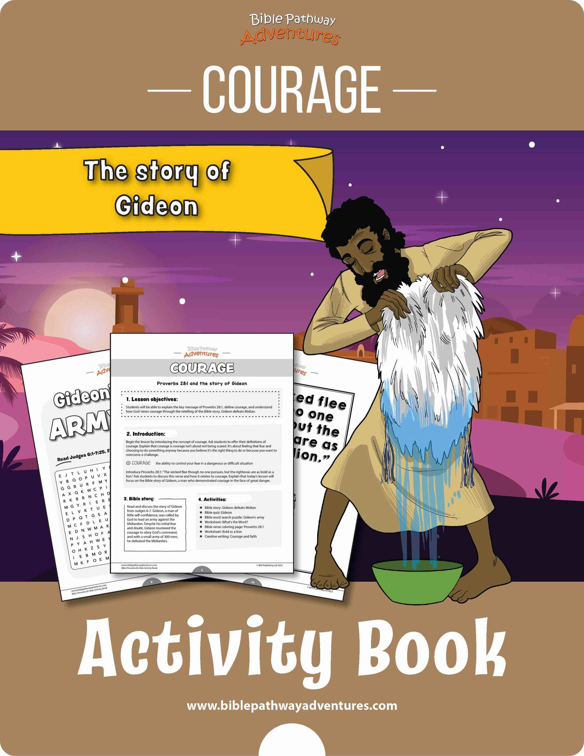 Courage: Bible Activity Book for Kids (PDF) – Bible Pathway Adventures