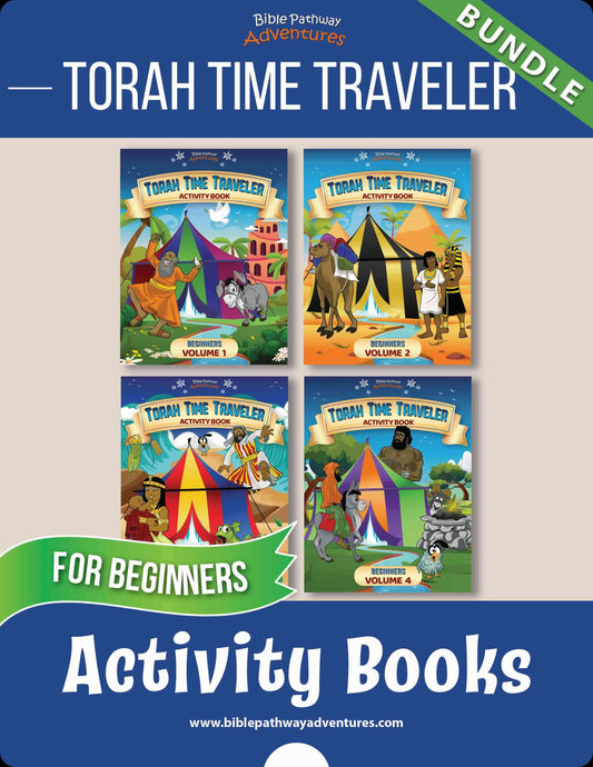 BUNDLE: Torah Time Traveler Activity Books for Beginners (PDF)