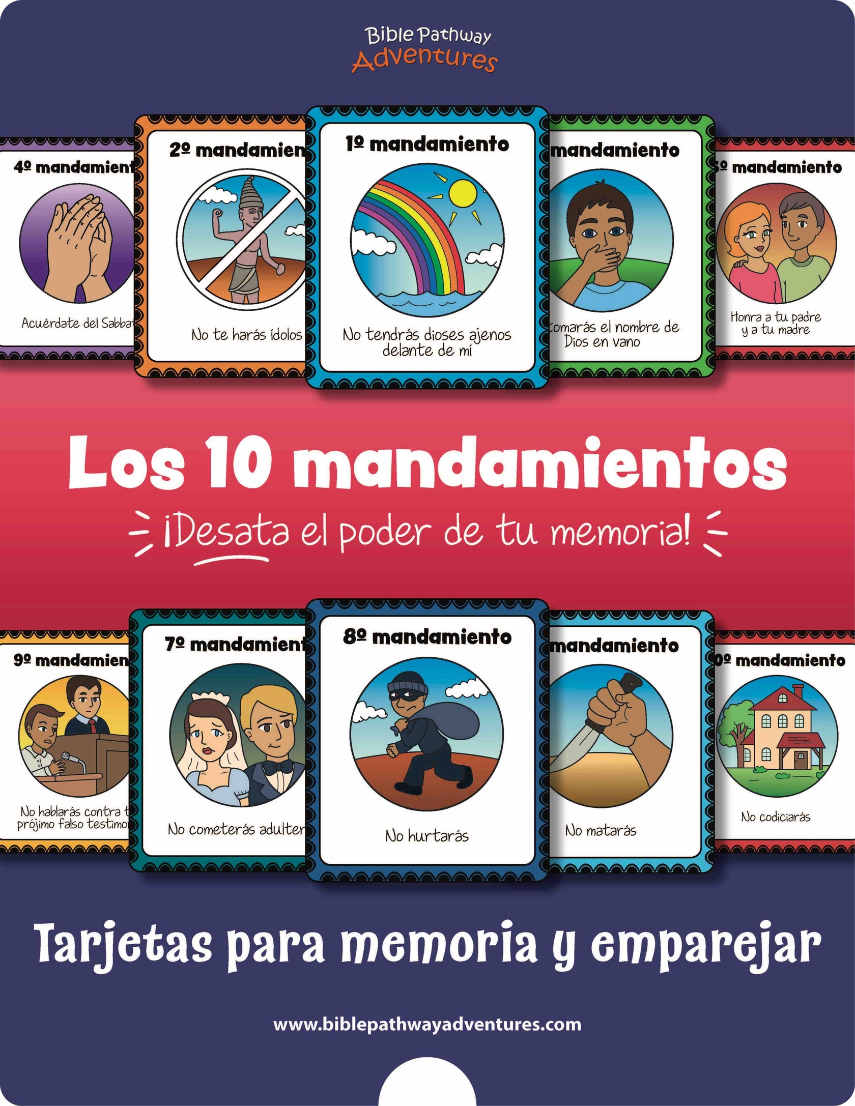 Los 10 mandamientos: Tarjetas para memoria y emparejar (PDF) – Bible ...