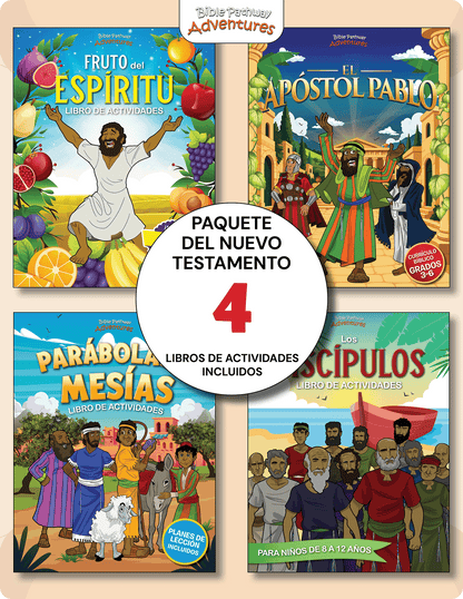 PAQUETE: Libros de actividades del Nuevo Testamento (grados 3-6)