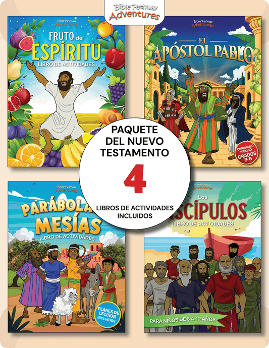PAQUETE: Libros de actividades del Nuevo Testamento (grados 3-6)