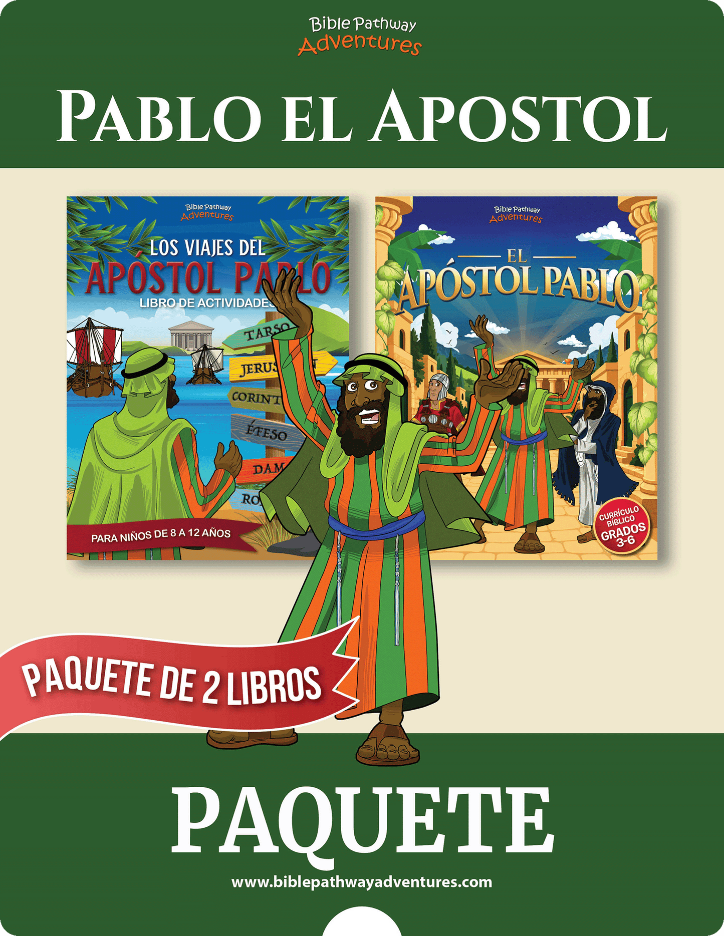 PAQUETE: Libros de actividades del apóstol Pablo (grados 3-6)