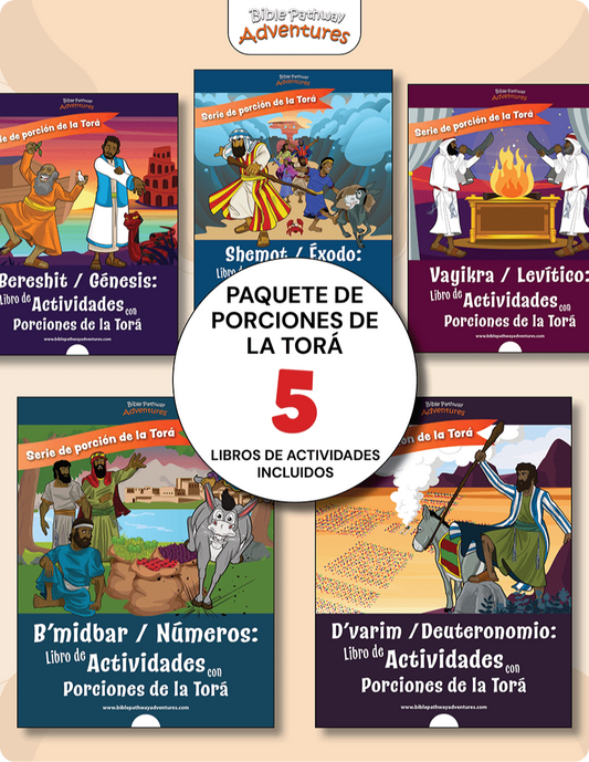PAQUETE: Libros de actividades de porciones de la Torá