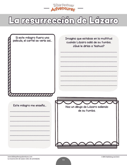 La resurrección de Lázaro: Libro de actividades