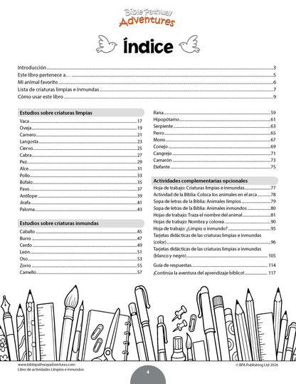 Libro de actividades -  Limpios e inmundos