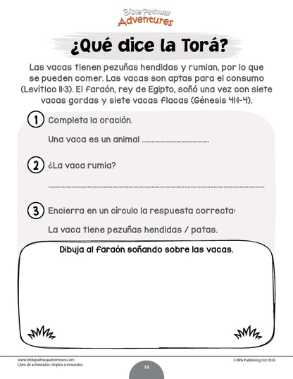 Libro de actividades -  Limpios e inmundos