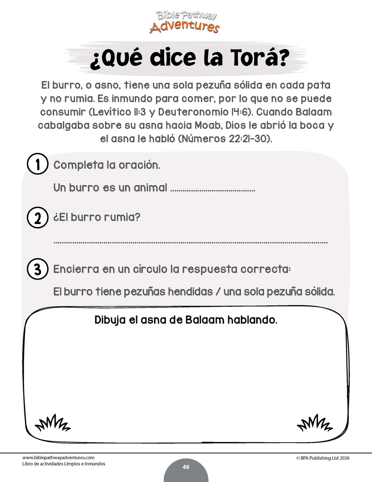 Libro de actividades -  Limpios e inmundos