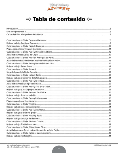 PAQUETE: Libros de actividades del apóstol Pablo (grados 3-6)