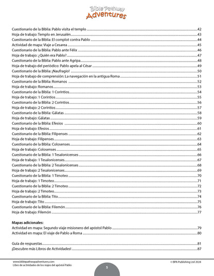 PAQUETE: Libros de actividades del apóstol Pablo (grados 3-6)
