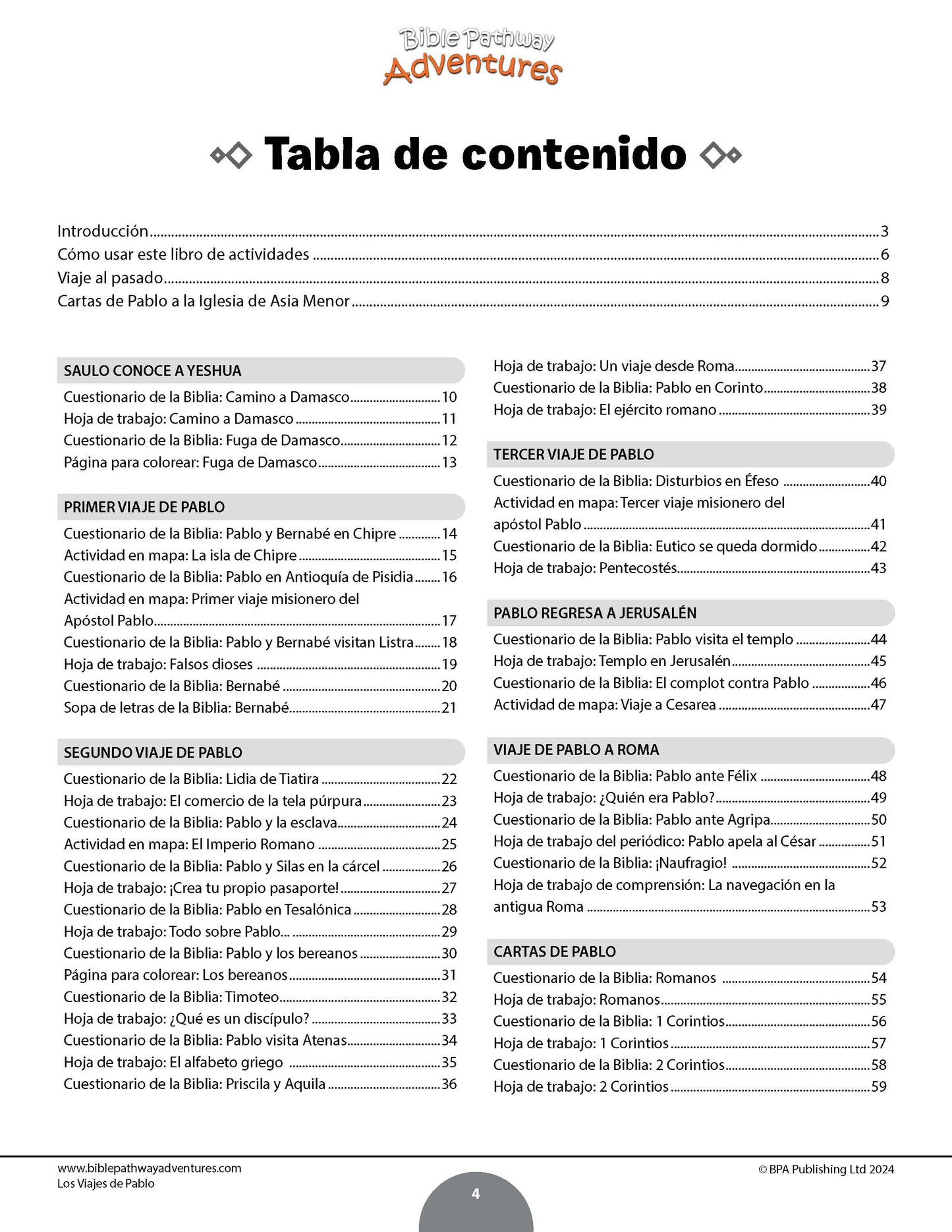 PAQUETE: Libros de actividades del apóstol Pablo (grados 3-6)