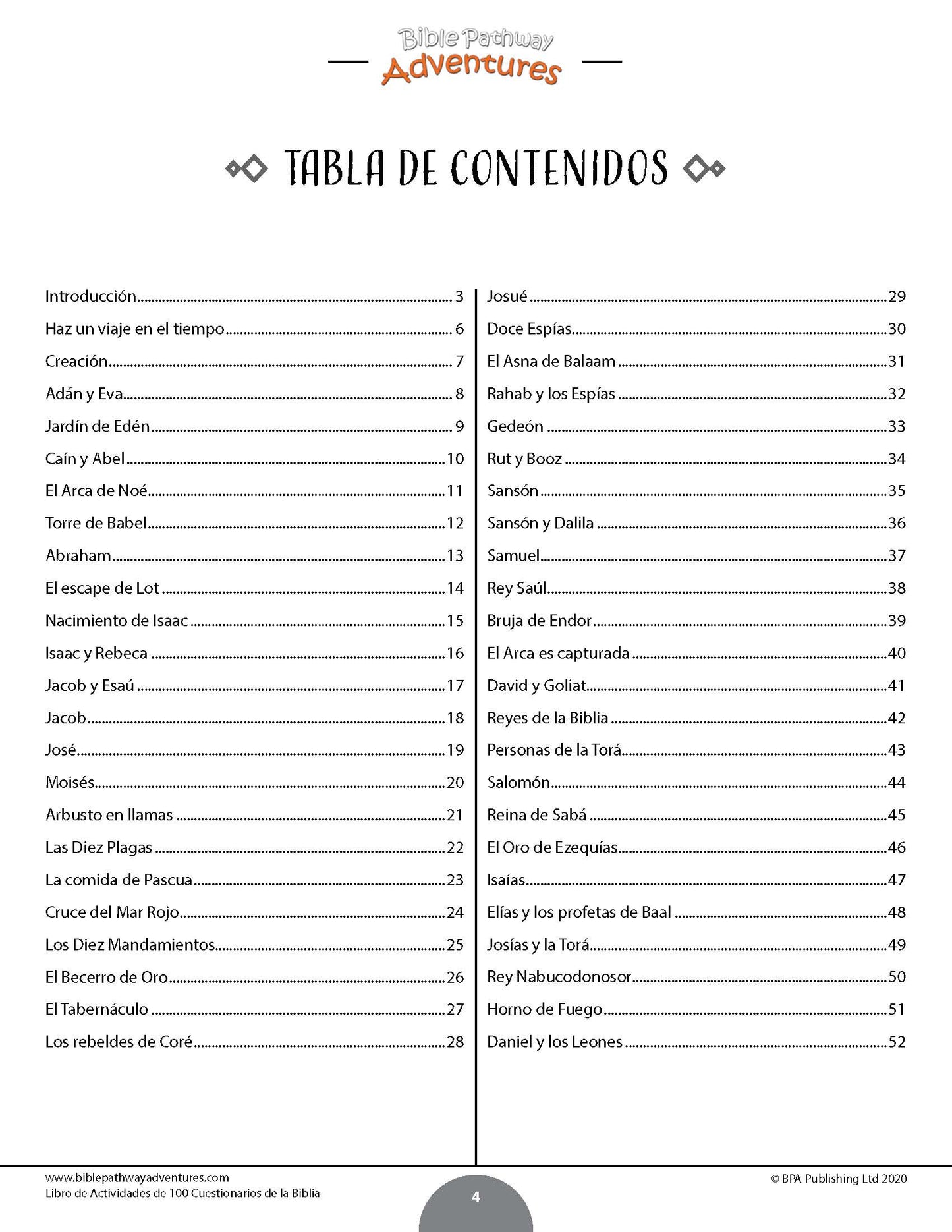 Libro de actividades de 100 cuestionarios de la Biblia