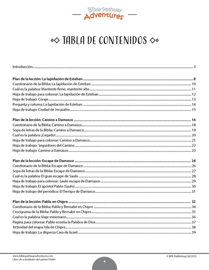 Libro de actividades del apóstol Pablo (PDF)