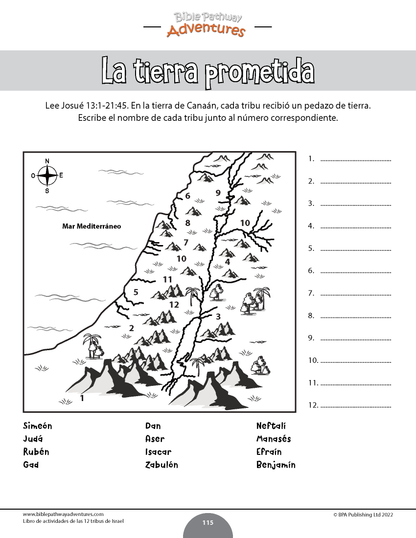 Libro de actividades de las 12 tribus de Israel (paperback)