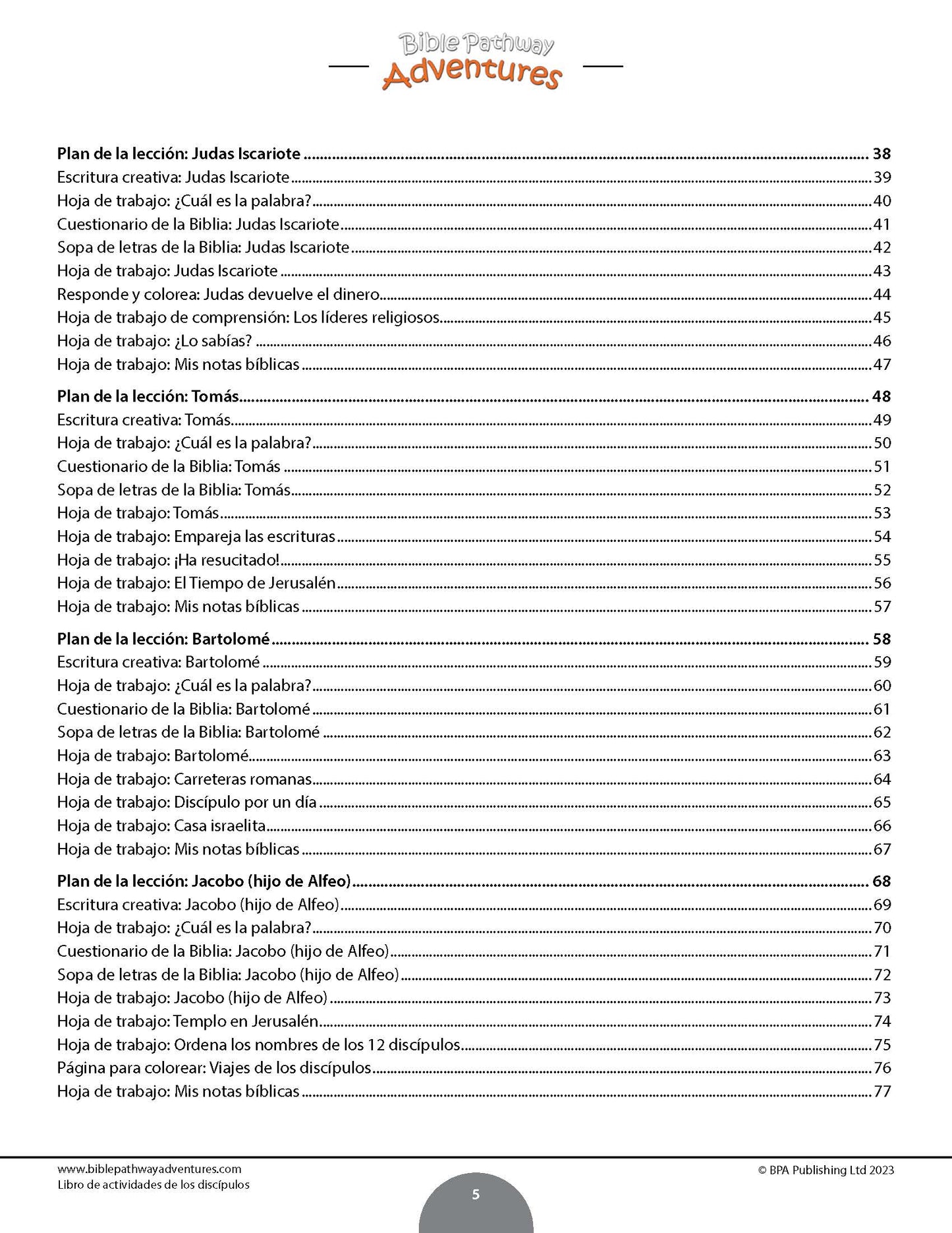 Libro de actividades de los discípulos (PDF)