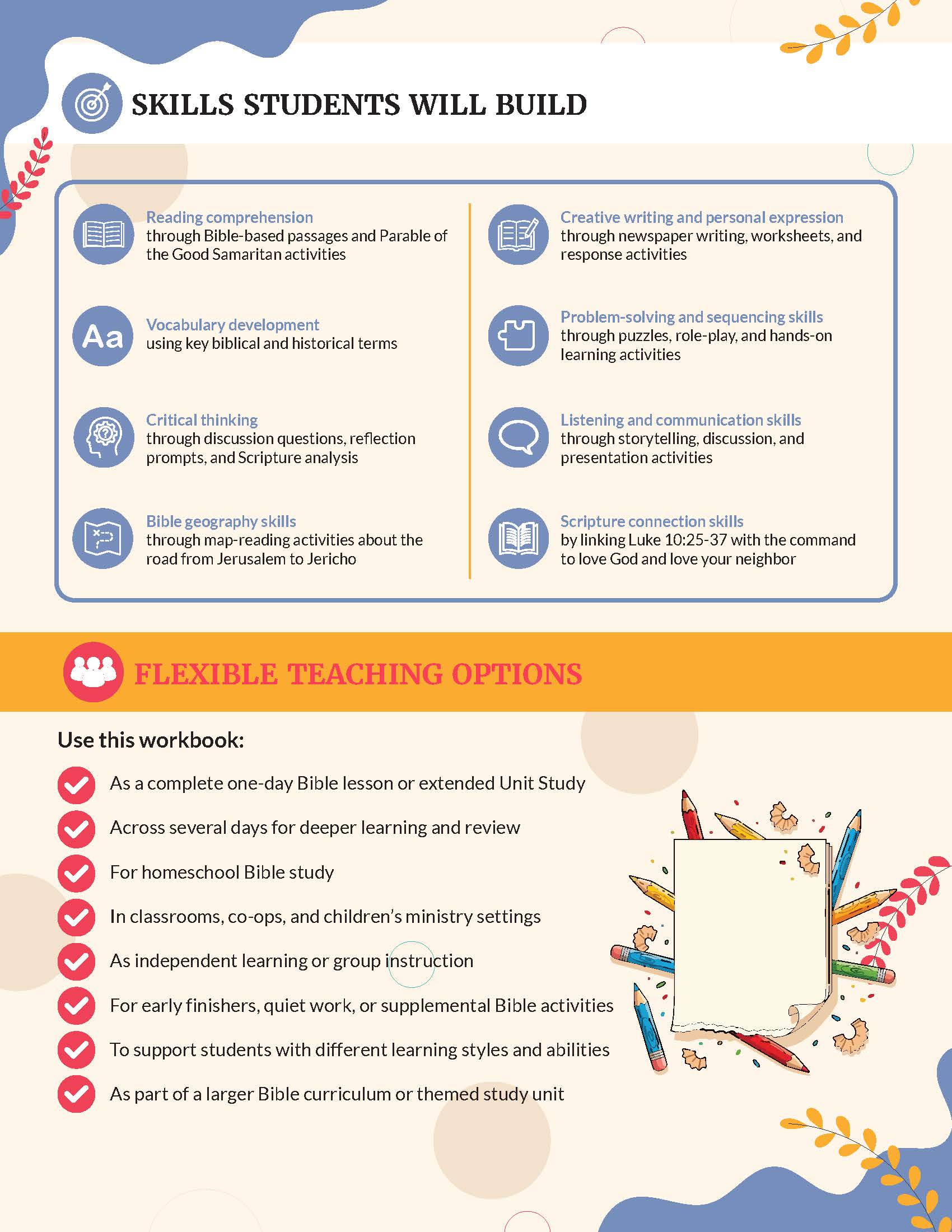 Love Workbook' from the Fruit of the Spirit -  Educational workbook with skills students will build and flexible teaching options on a colorful background.