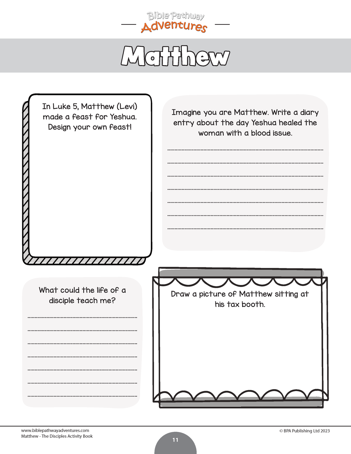 Matthew: The Disciple Activity Book (PDF)