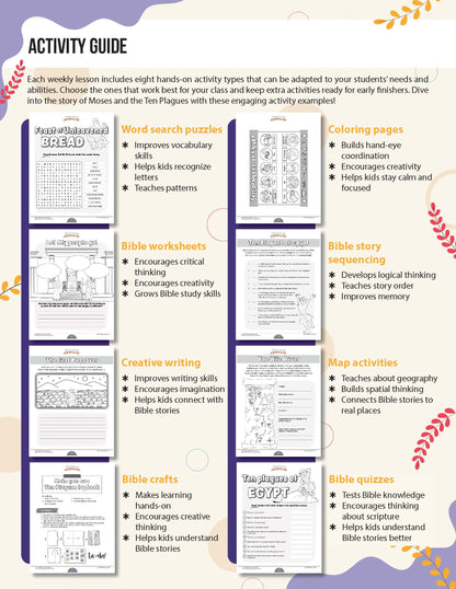 Moses and the Ten Plagues Activity Book (PDF)
