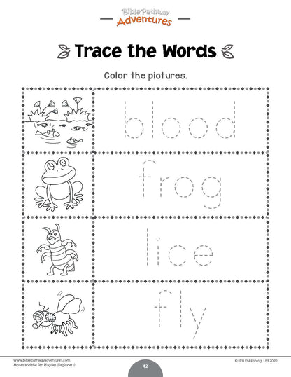 Moses and the Ten Plagues Activity Book for Beginners