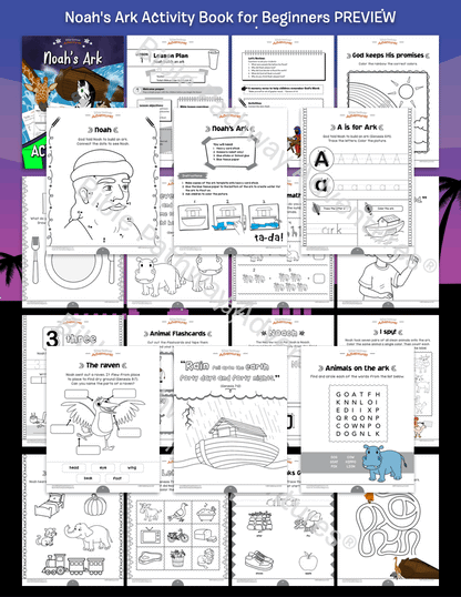 Noah's Ark Activity Book for Beginners
