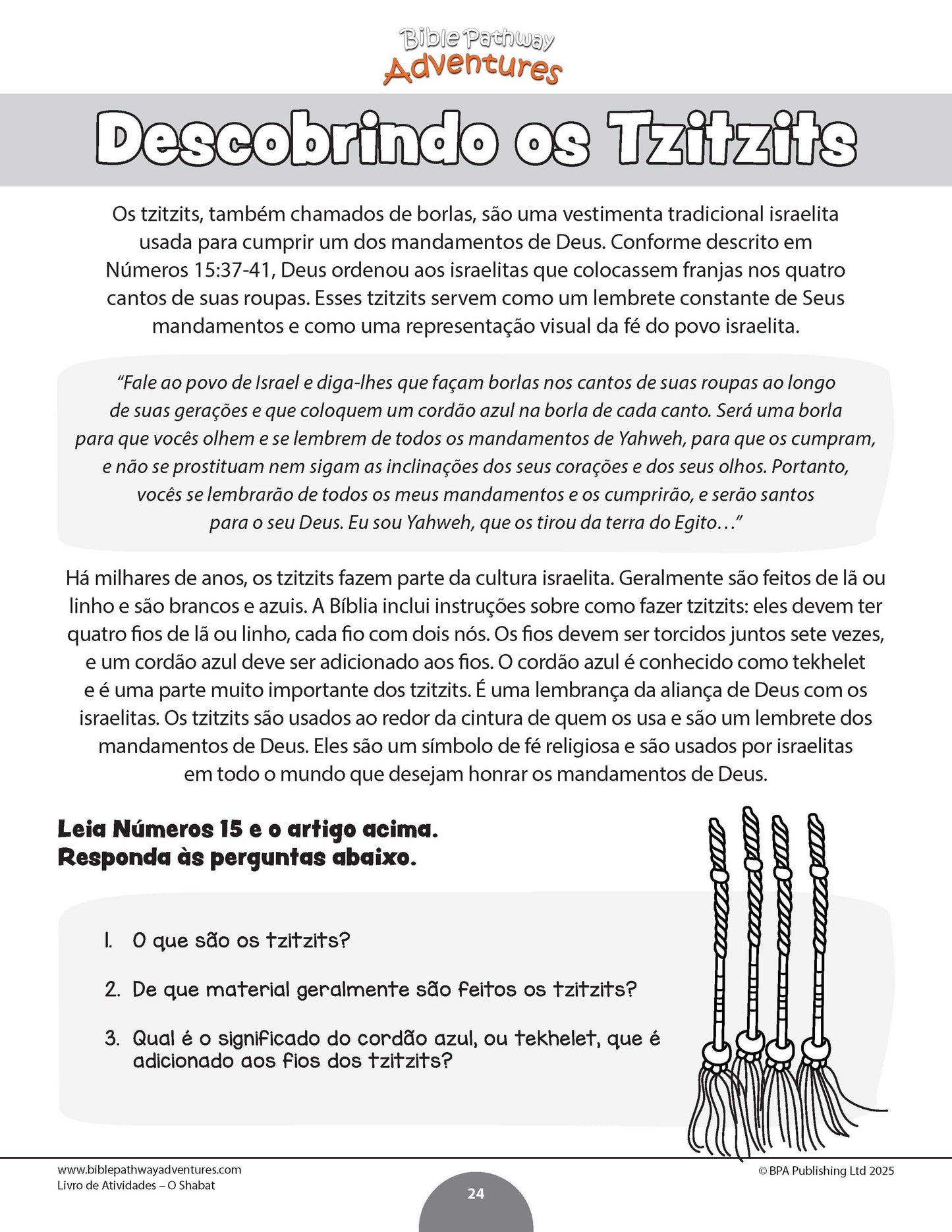 O Shabat: Livro de atividades