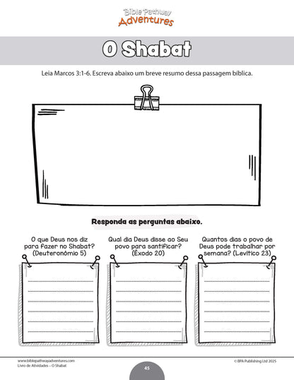 O Shabat: Livro de atividades
