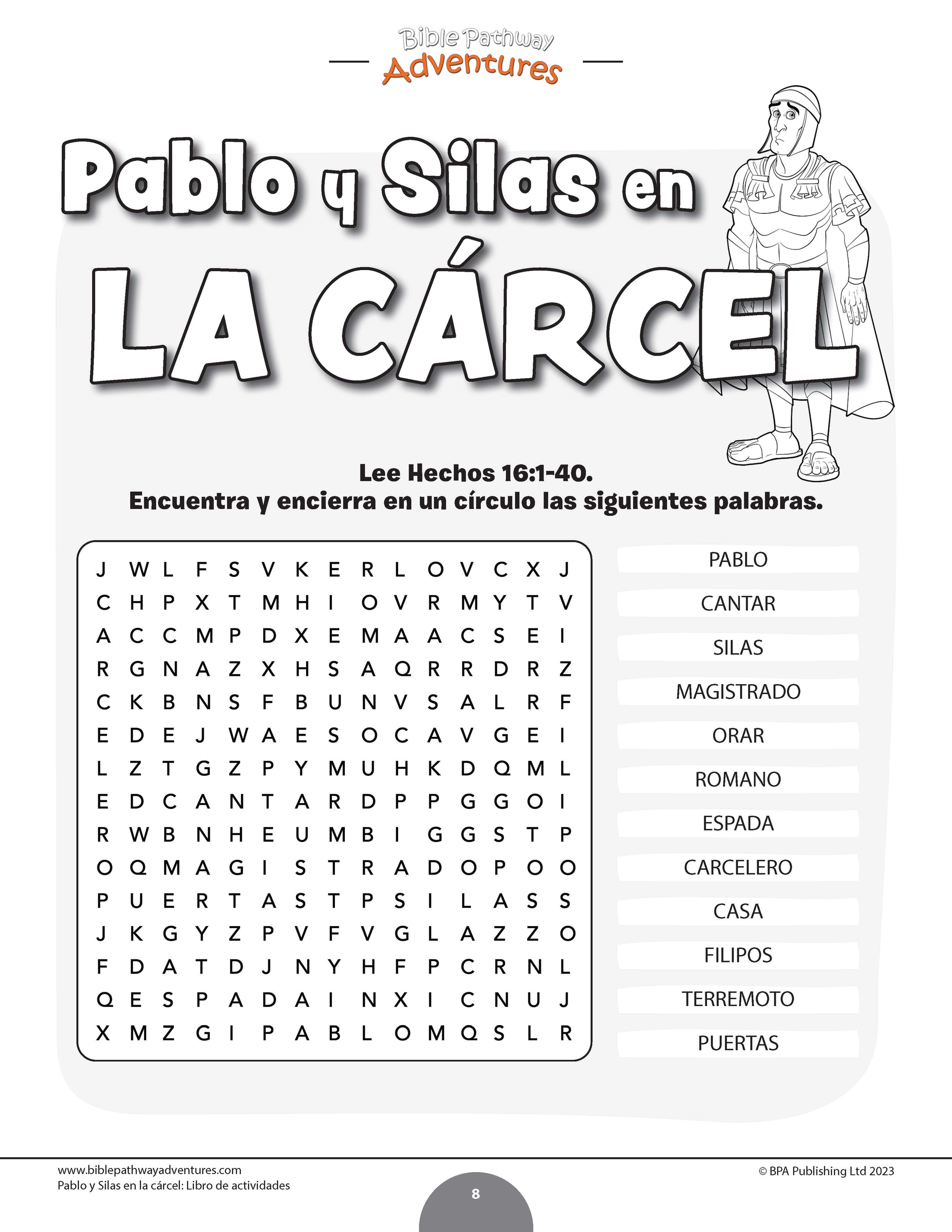 Pablo y Silas en la cárcel: Libro de actividades (PDF) – Bible Pathway ...