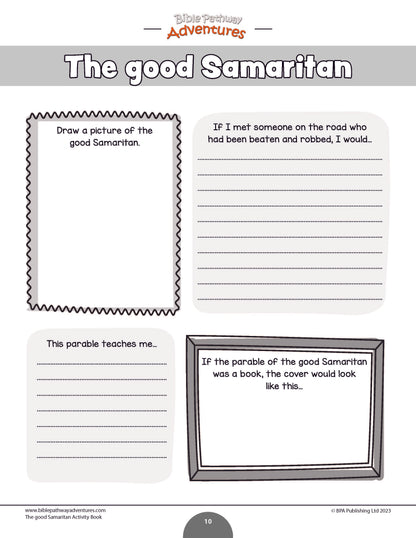 Libro de actividades de la parábola del buen samaritano