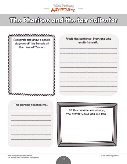 Parable of the Pharisee & the Tax Collector Activity Book