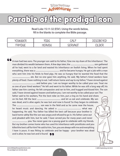 Parable of the Prodigal Son Activity Book (PDF)