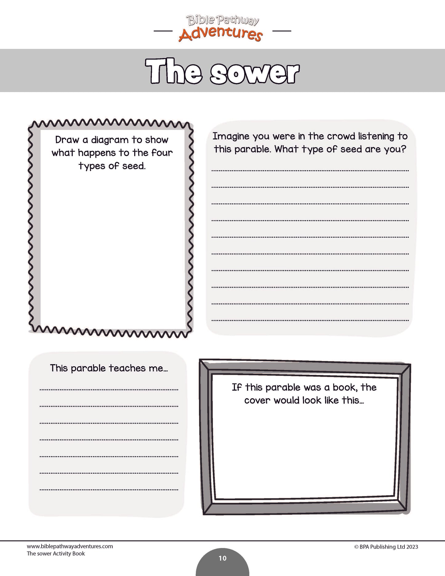 Parable of the Sower Activity Book (PDF)