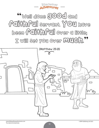 Parable of the Talents Activity Book (PDF) – Bible Pathway Adventures