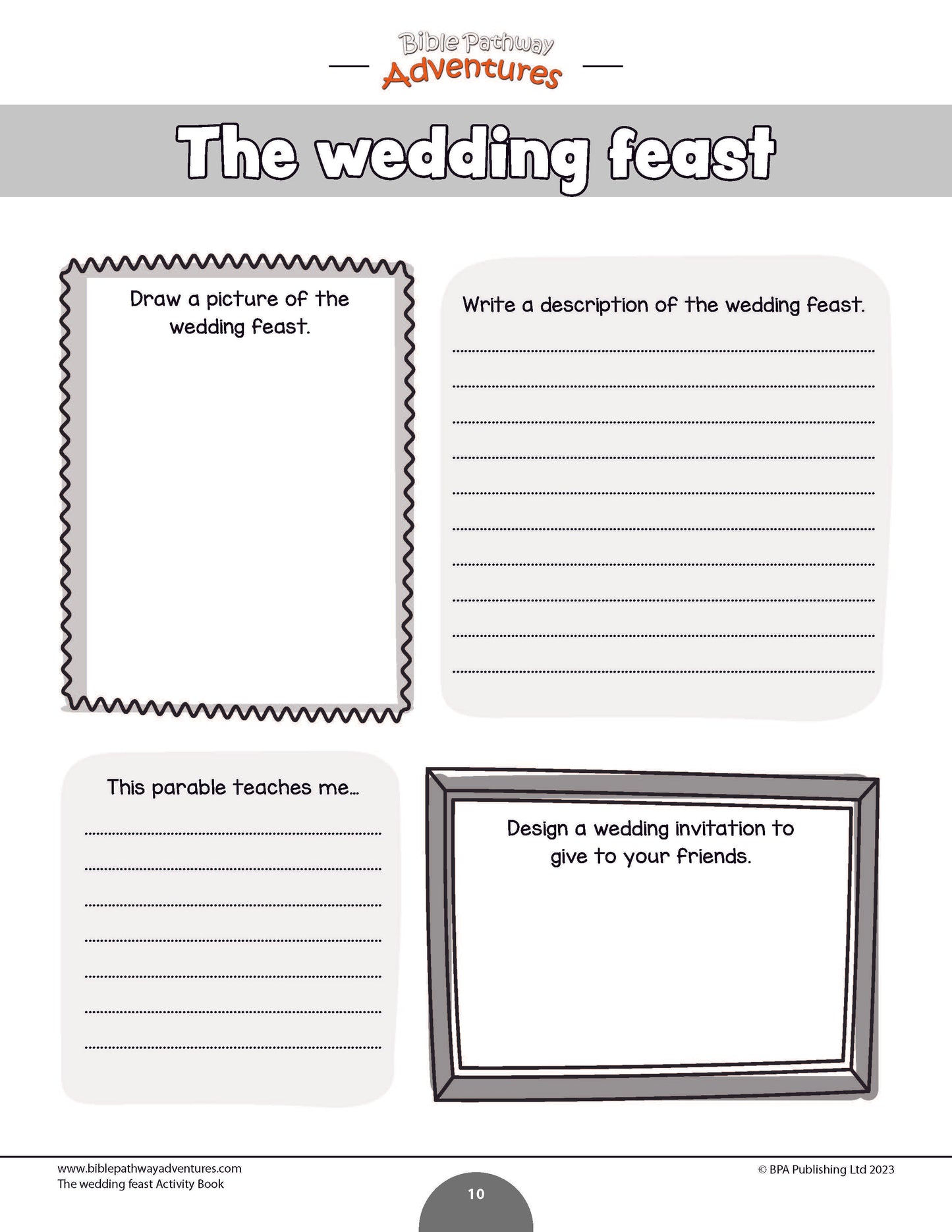 Parable of the Wedding Feast Activity Book (PDF)