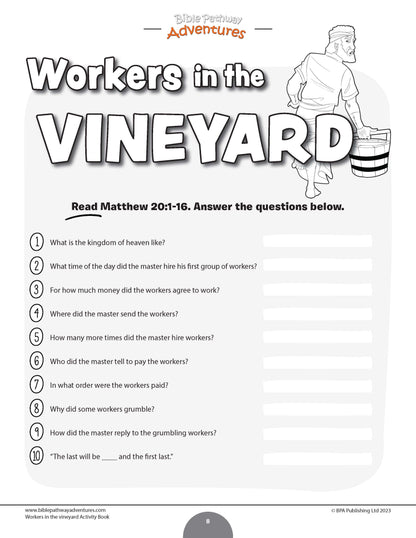 Parable of the Workers in the Vineyard Activity Book (PDF)