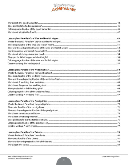 Parables of the Messiah Workbook (PDF)