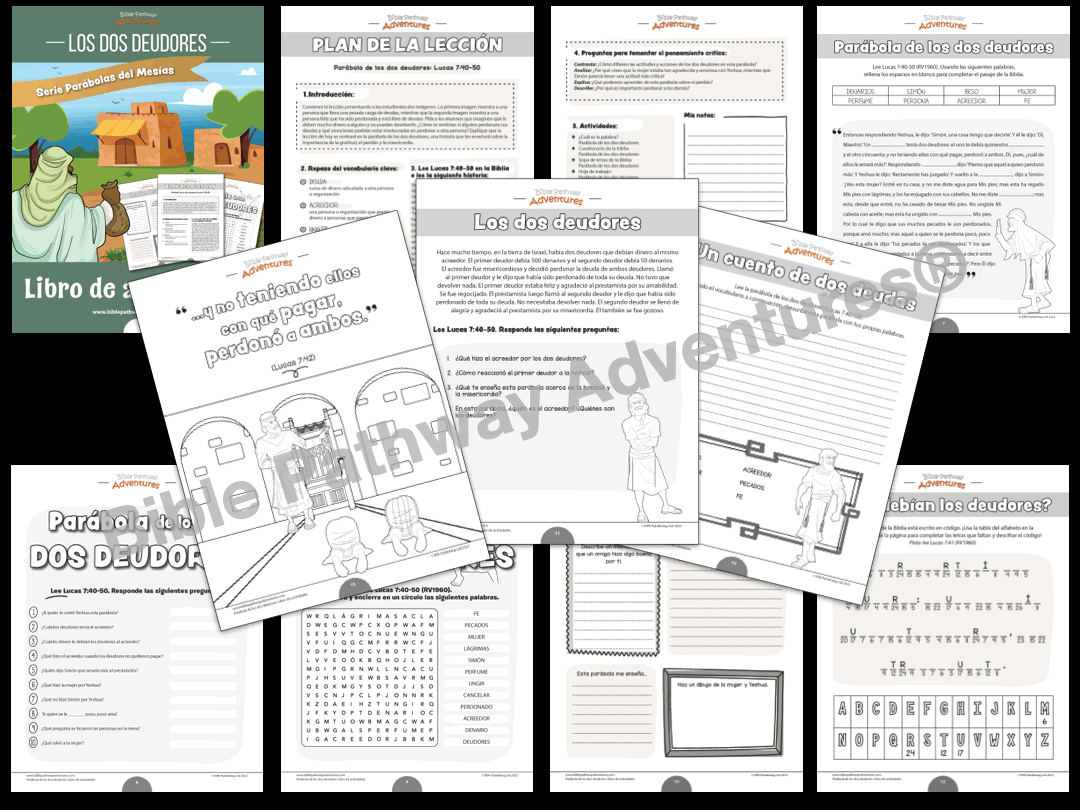 Parábola de los dos deudores Libro de actividades (PDF) Bible