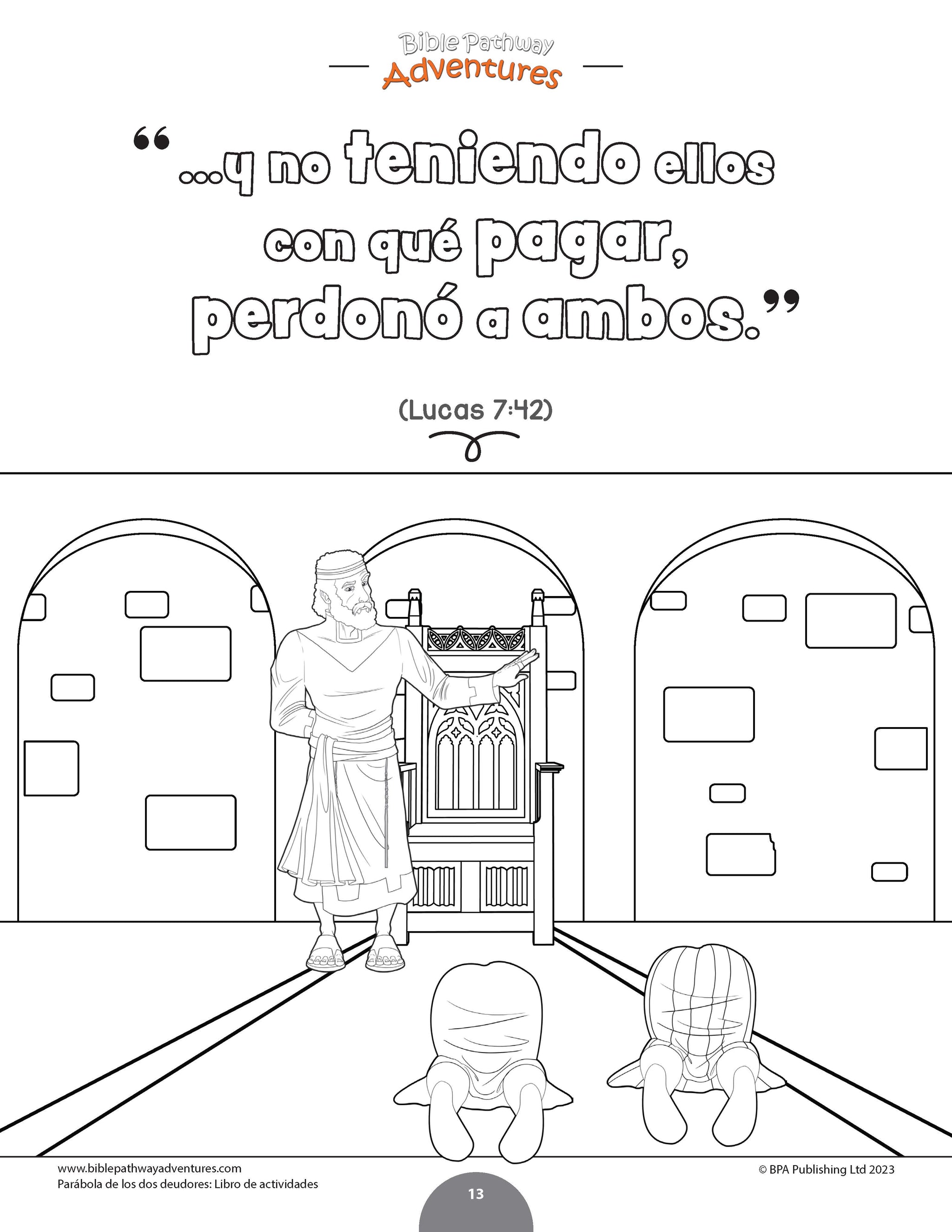 Parábola de los dos deudores Libro de actividades (PDF) Bible