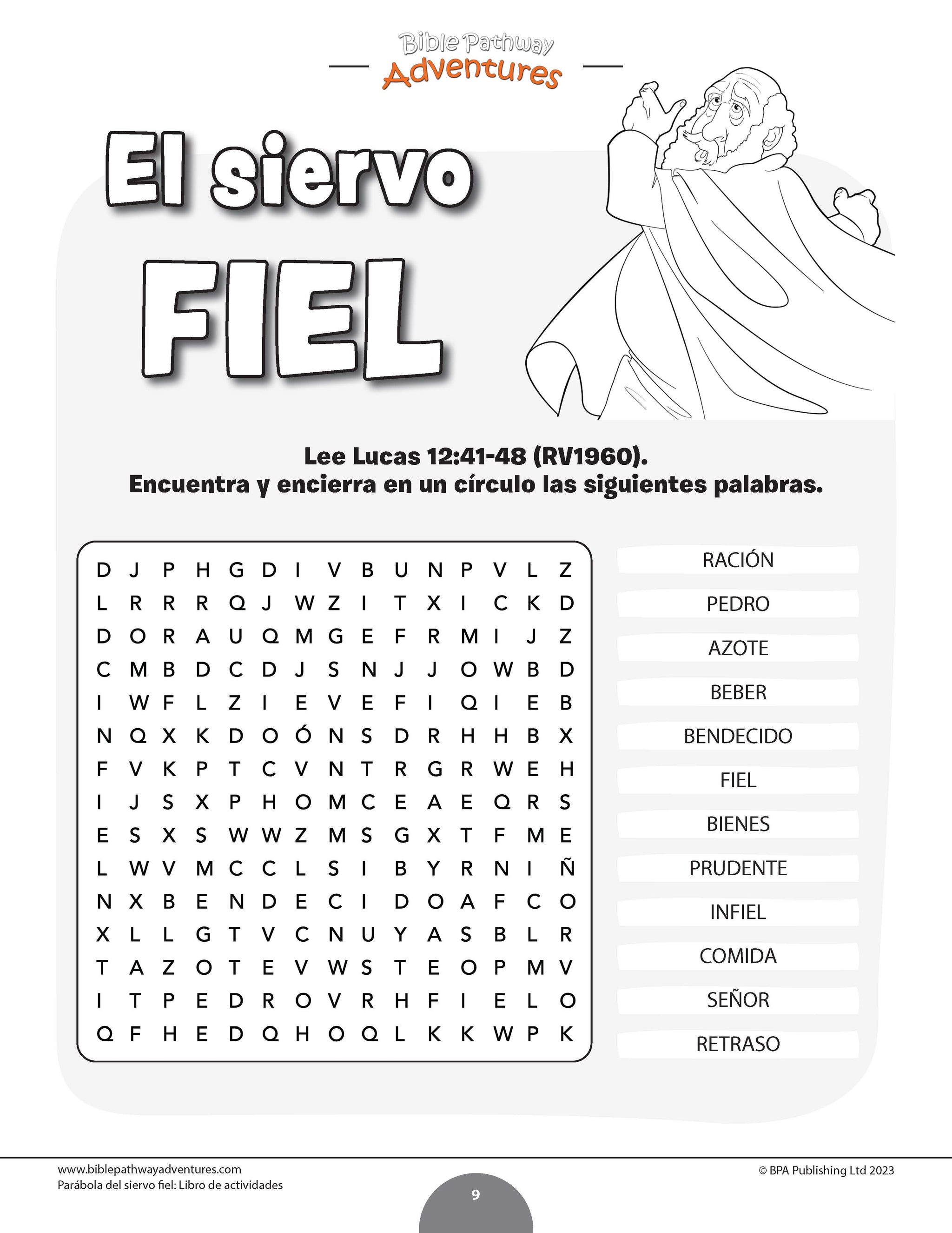 Parábola del siervo fiel: Libro de actividades (PDF) – Bible Pathway ...